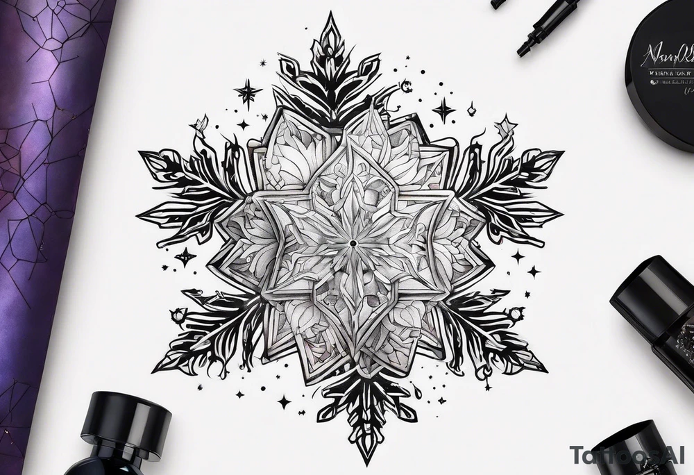 Constellation, animal, snowflake tattoo idea