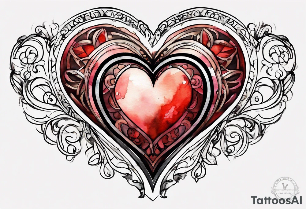 Roman numeral heart tattoo idea
