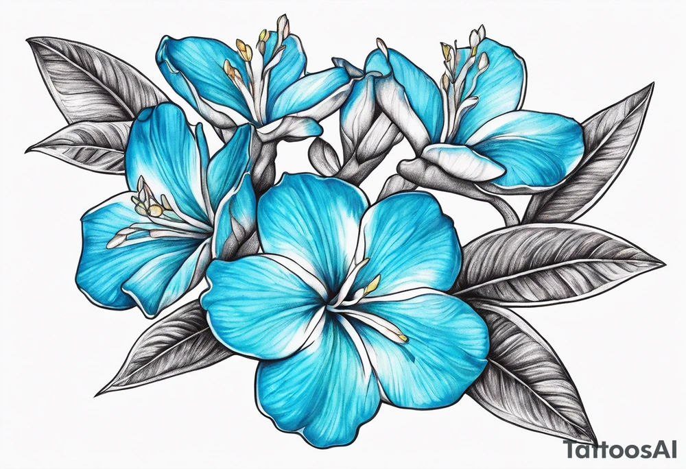 Adenium Multiflorum blue tattoo idea