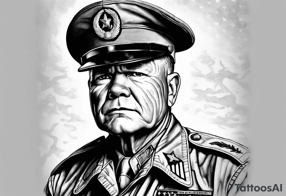 Realistic chesty puller usmc tattoo idea