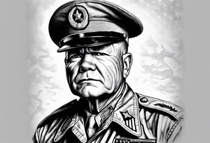 Realistic chesty puller usmc tattoo idea