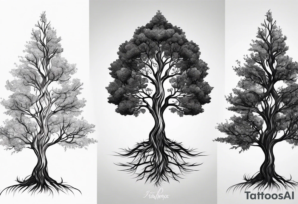 Simple tree tattoo idea