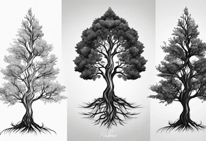 Simple tree tattoo idea