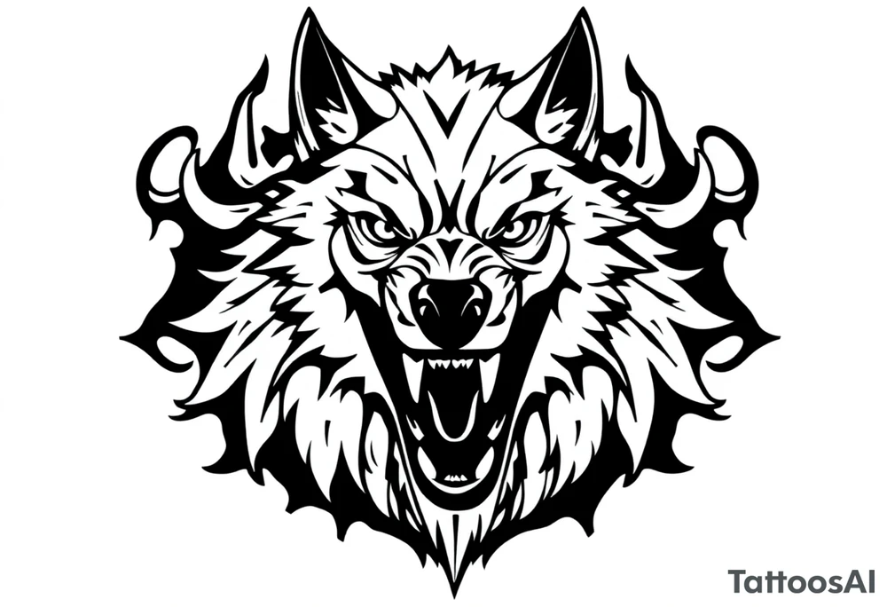 Big bad wolf lurking tattoo idea