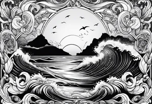 Ocean tattoo idea