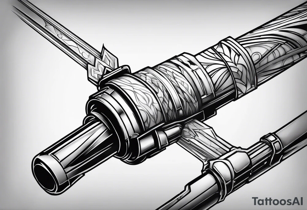 obi wan kenobe light saber tattoo idea