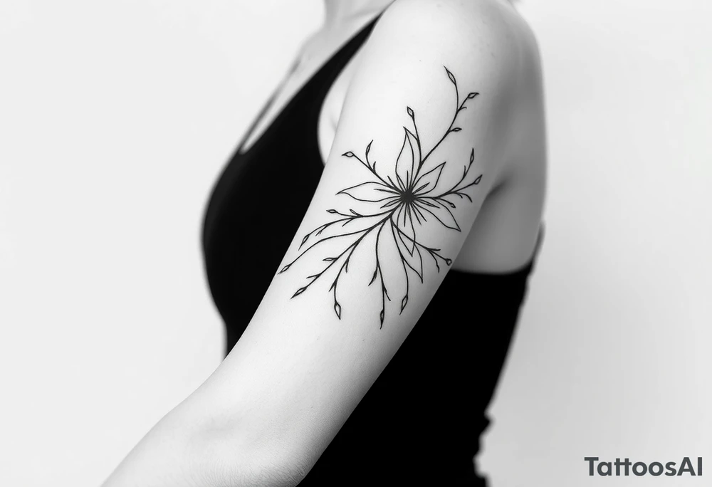 Лилии и размытые линии tattoo idea
