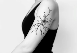 Лилии и размытые линии tattoo idea