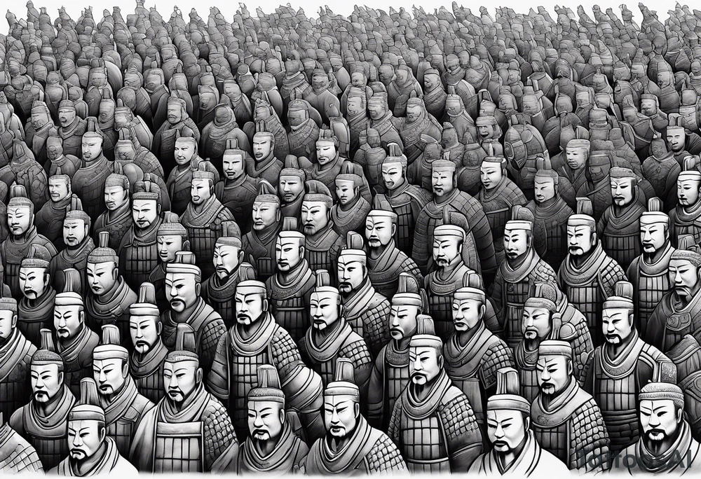 small terracotta warriors tattoo idea