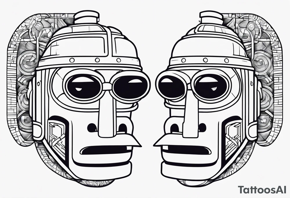 Futurama Bender Head tattoo idea