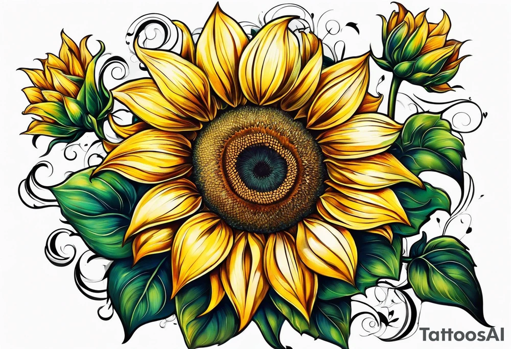 flower sunflower, tattoo idea