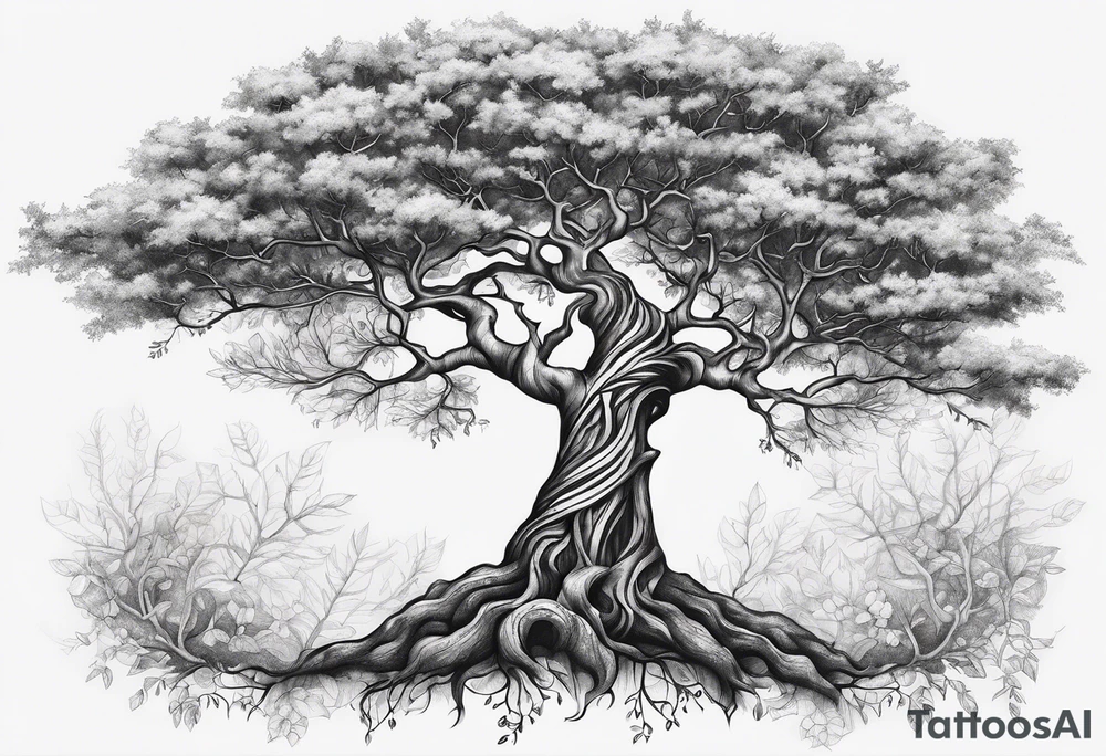 branches tree names dna tattoo idea
