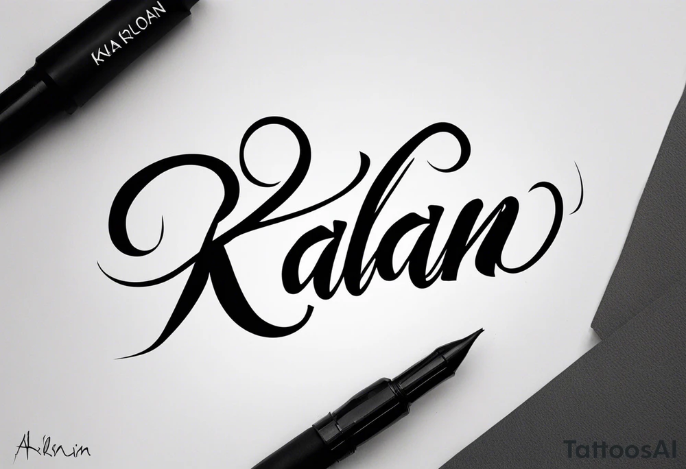 Name tattoo says kalan tattoo idea