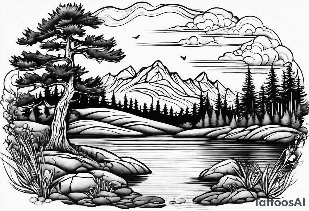 Calef Pond in NH tattoo idea