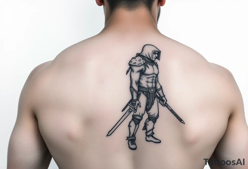Husarz fighter tattoo standing side ways tattoo idea