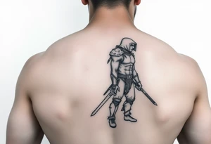 Husarz fighter tattoo standing side ways tattoo idea
