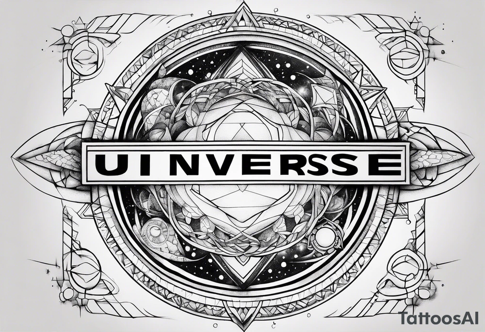 The word Universe tattoo idea