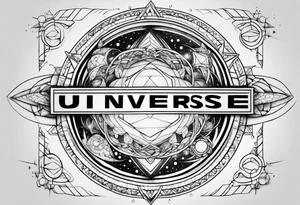 The word Universe tattoo idea