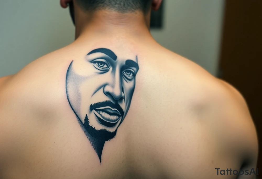 Tupac potrait tattoo idea