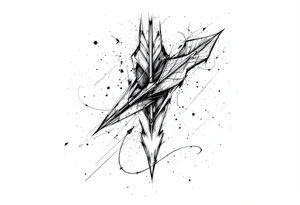 one  arrow  that look down tattoo idea