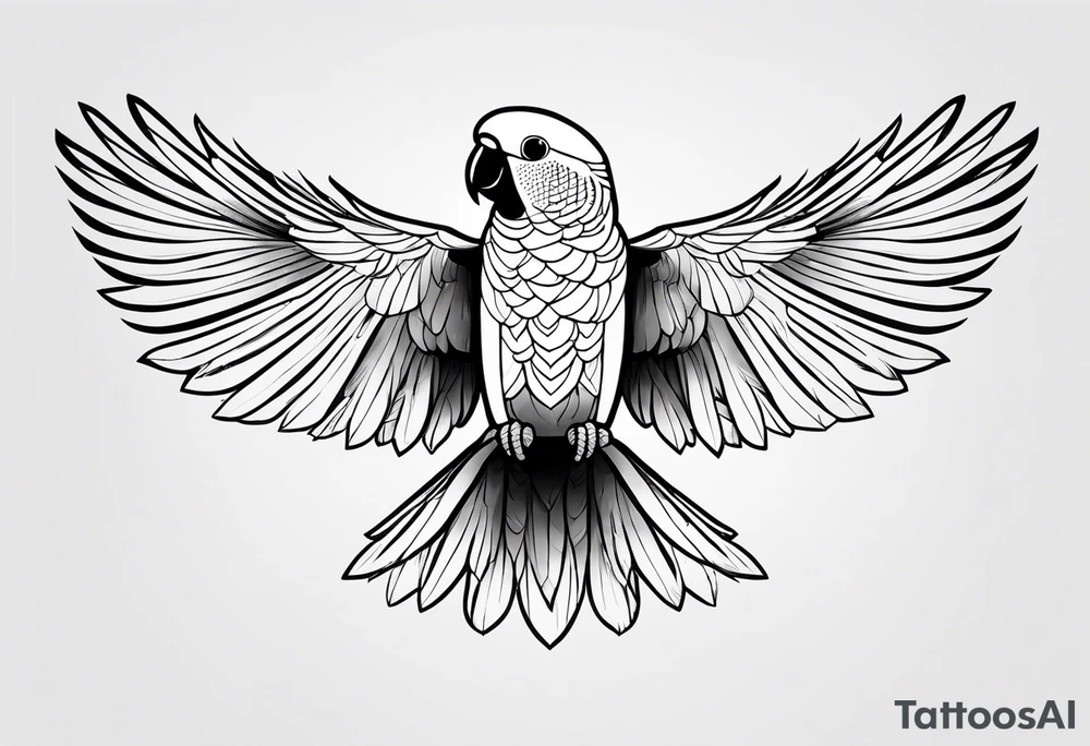 Tattoo of the parakeet of the Palmeiras team. tattoo idea