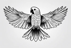 Tattoo of the parakeet of the Palmeiras team. tattoo idea