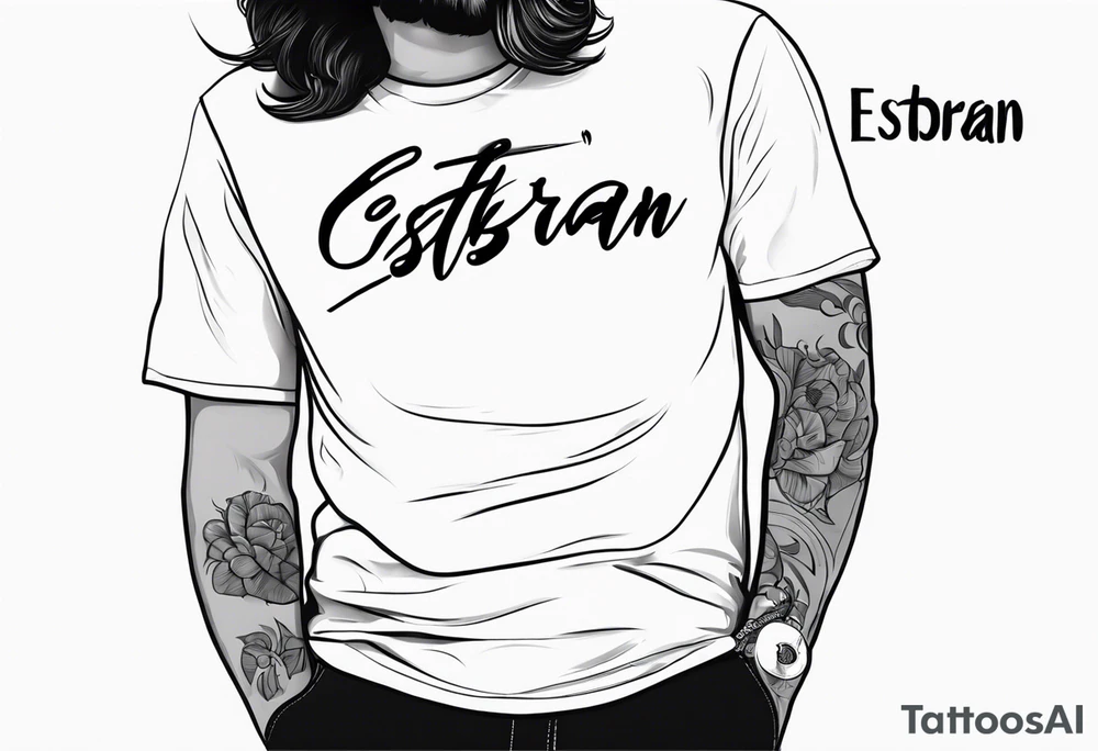 The name esteban with a bean tattoo idea
