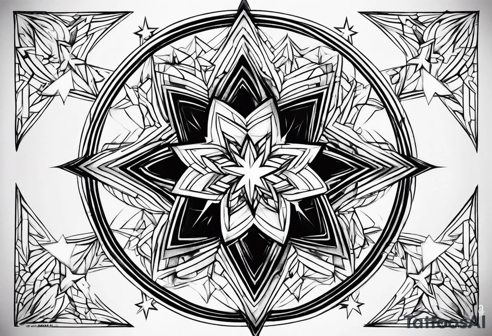 stars within a star tattoo idea