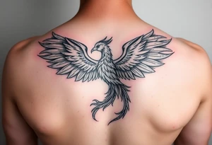 phoenix aesthetic unique anime theme tattoo idea