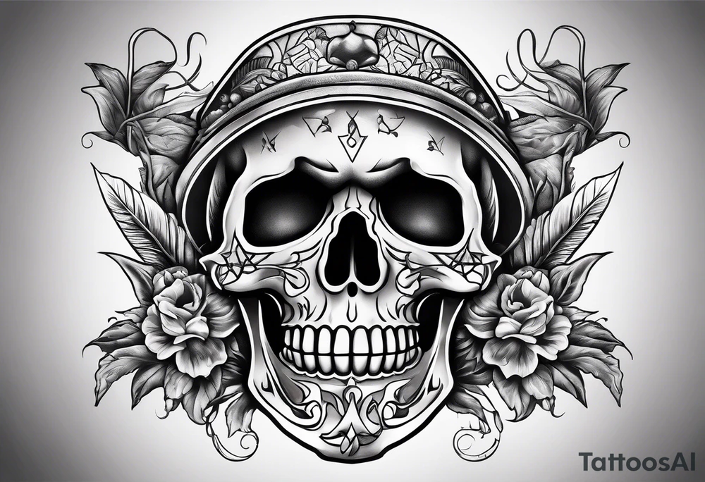 a chilli pepper and a skull and crossbones tattoo idea