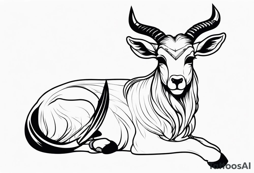 capricorn with sunglasses and shotgun tattoo idea