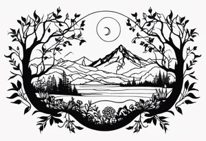 Nature Silhouette tattoo idea