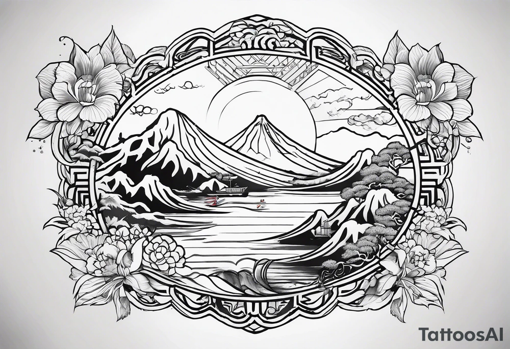 outline of vietnam tattoo idea