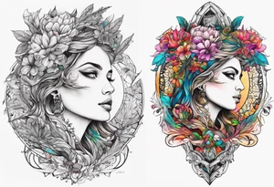 Atlas maçonnique avec branche acacia tattoo idea