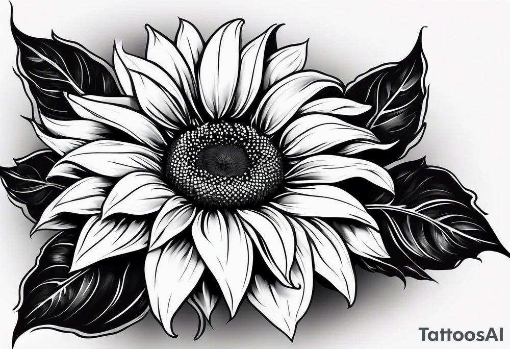 a sunflower tattoo idea