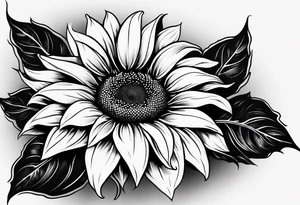 a sunflower tattoo idea
