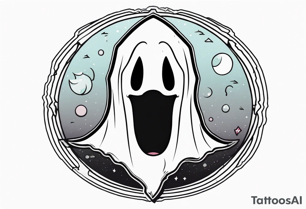 ghost who crying tattoo idea
