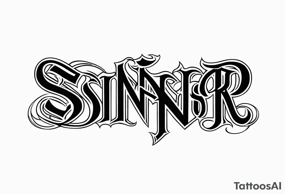 Saint  Sinner 
 ambigram tattoo tattoo idea