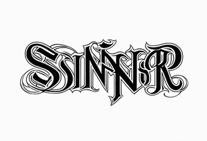 Saint  Sinner 
 ambigram tattoo tattoo idea