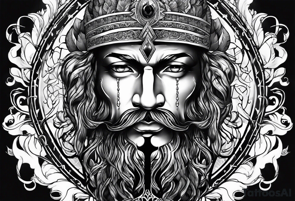 Men's tattoo. "God is inside me" tattoo idea