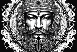 Men's tattoo. "God is inside me" tattoo idea
