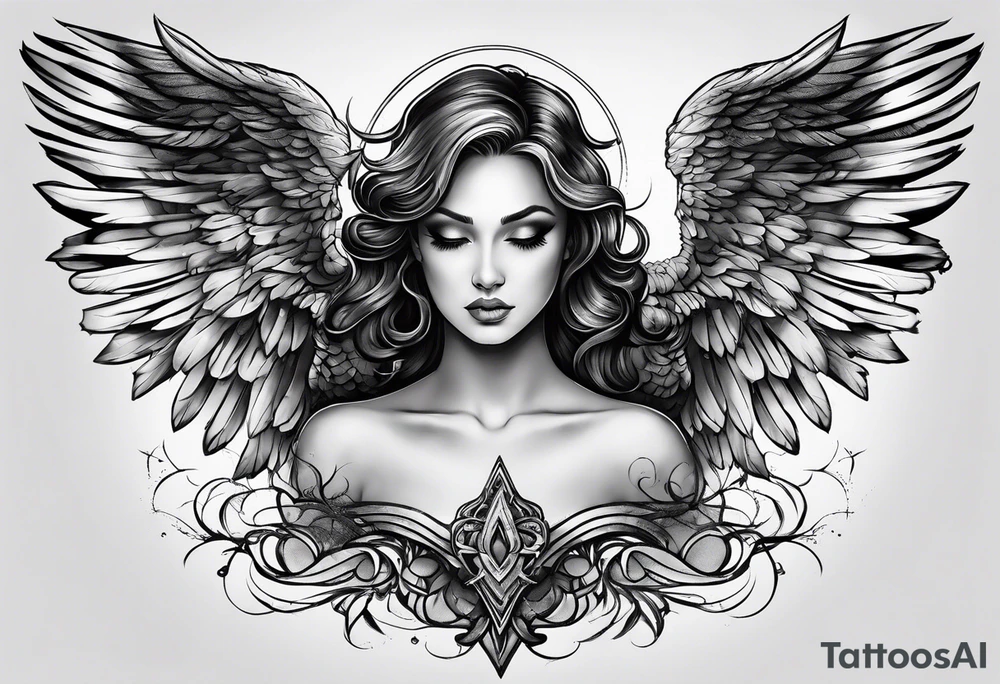 fallen angel tattoo idea