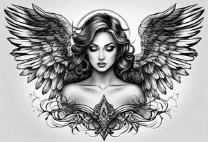 fallen angel tattoo idea