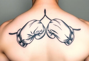 father and daughter boxing gloves tattoo idea