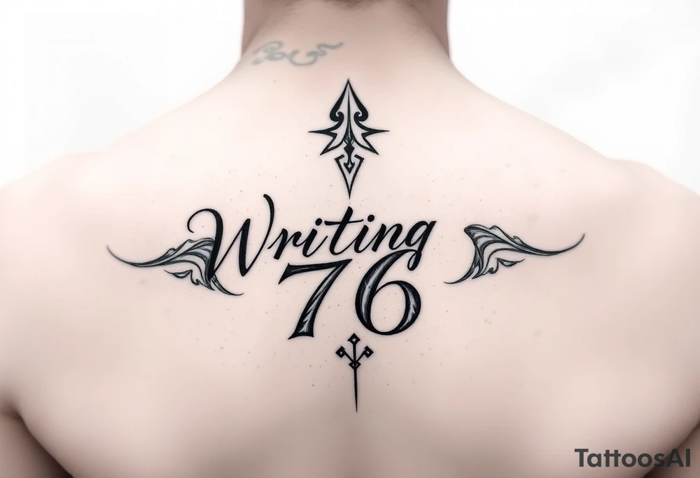 Writing 76 tattoo idea