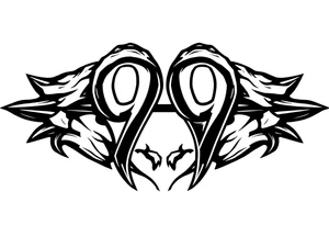 999 symbol for men tattoo idea