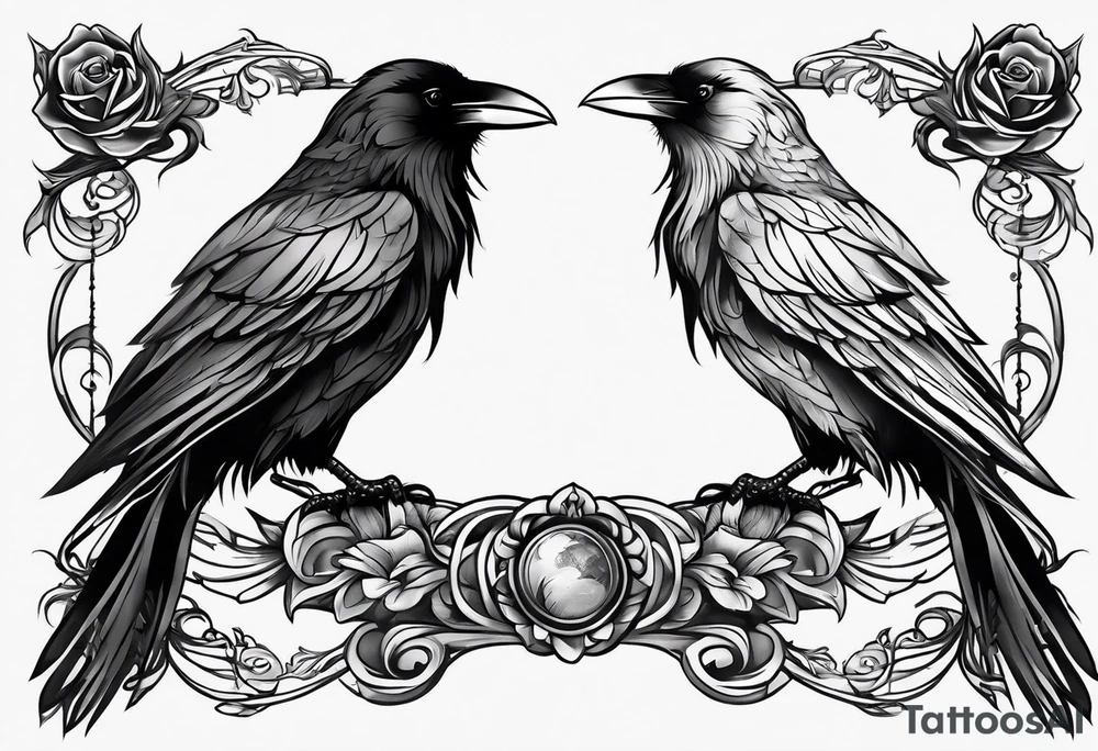 raven tattoo idea