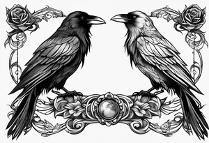 raven tattoo idea