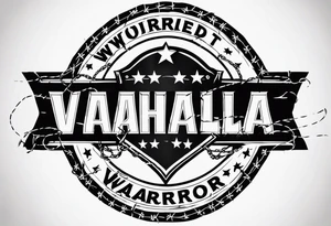 Wounded warrior valhalla shield barb wire tattoo idea