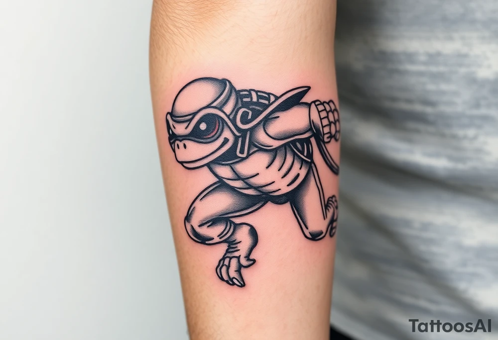 Flying ninja monkey turtle tattoo idea